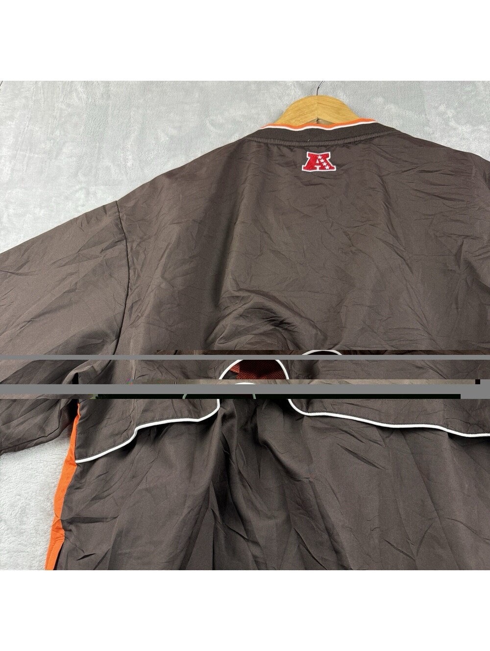 VTG Cleveland Browns NFL Men’s 2XL Brown Pullover Windbreaker Jacket Team Y2K - Picture 8 of 10